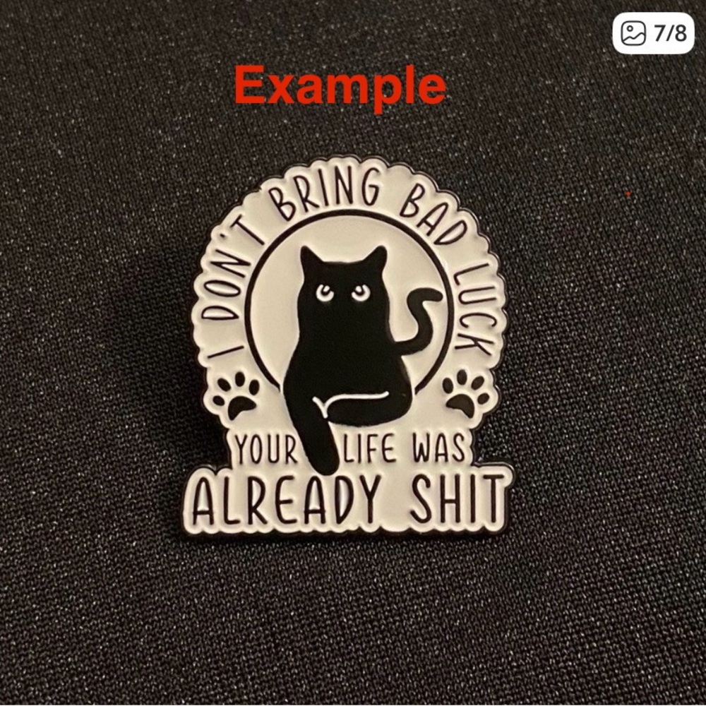 Grumpy Kitty Zipper Pouch with Stickers & Choice of 1 Glitter Pen | Add a pin $7 - Picture 7 of 8